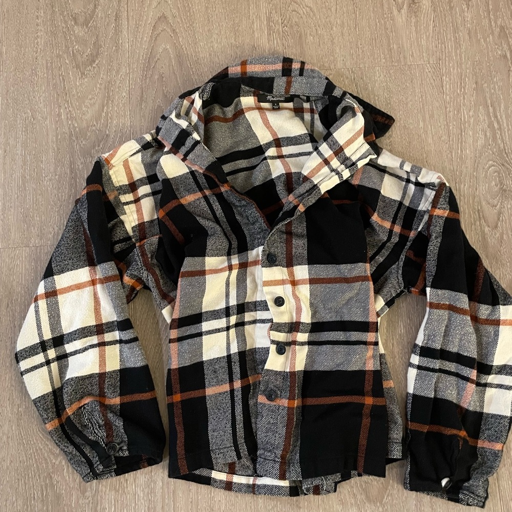 Plaid Madewell button up shirt, size small